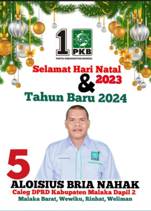 Aloisius Bria Nahak Bakal Calon Anggota DPRD Kabupaten Malaka dari partai Kebangkitan Bangsa (PKB) dengan Nomor Urut 5